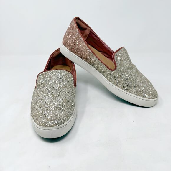 [Birdies] The Swift Ombre Pixie Dust Sparkle Pink Silver Slip On Sneakers Size 9 - Picture 4 of 12